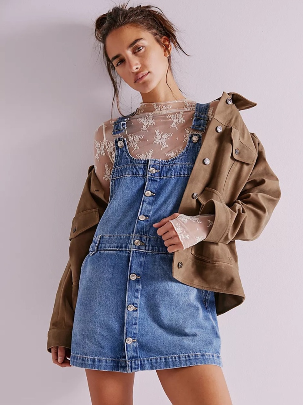 We The Free Edie Denim Skirtall Size Medium NWT